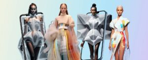 These clothes were designed by artificial intelligence. New fashion and style.
